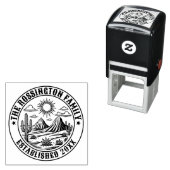 Woestijn Cactus Landschap #2S Familienaam Datum Ge Zelfinktende Stempel (In situ)