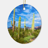 Woestijn cactus landschap, Arizona Keramisch Ornament (Links)