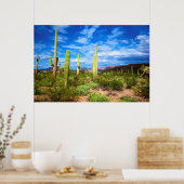 Woestijn cactus landschap, Arizona Poster (Keuken)
