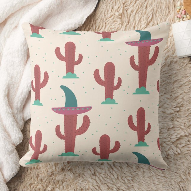 Woestijn Cactus Patroon Kussen (Deken)