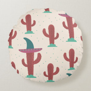 Woestijn Cactus Patroon Rond Kussen