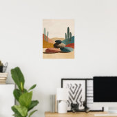 Woestijn Cactus Steen Wand Kunst voor Woonkamer De Poster (Thuiskantoor)
