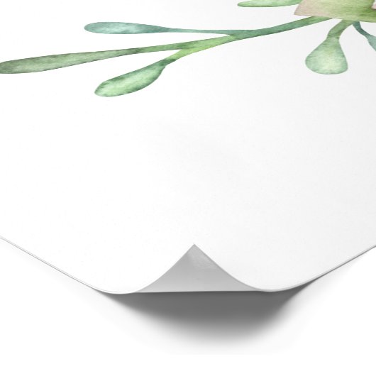 Woestijn Cactus Succulenten Bruidsmeisjes Ontvangs Poster (Hoek)