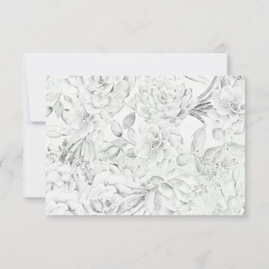 Woestijn Cactus Succulenten Bruiloft rsvp (Achterkant)