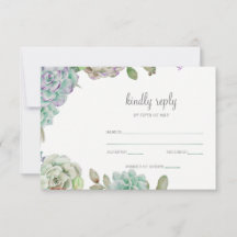 Woestijn Cactus Succulenten Bruiloft rsvp