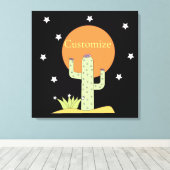 Woestijn Cactus Zon Thunder_Cove Canvas Afdruk (Insitu (Houten vloer))