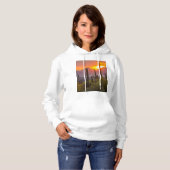 Woestijn cactus zonsondergang, Arizona Hoodie (Voorkant volledig)