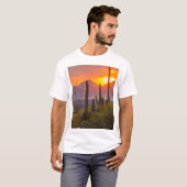 Woestijn cactus zonsondergang, Arizona T-shirt (Voorkant volledig)