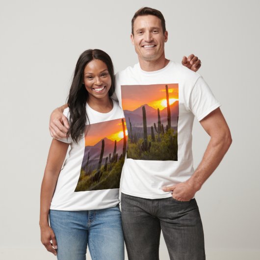 Woestijn cactus zonsondergang, Arizona T-shirt (Unisex)