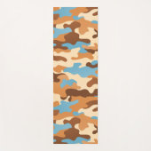 Woestijn Camo Bruin Zand Geel Blauw Yogamat (Voorkant)