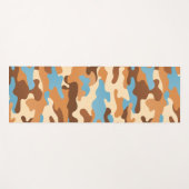 Woestijn Camo Bruin Zand Geel Blauw Yogamat (Voorkant (horizontaal))