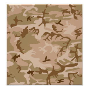 Woestijn Camo - Bruine Camouflage Foto Afdruk