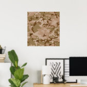 Woestijn Camo - Bruine Camouflage Poster (Thuiskantoor)