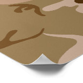 Woestijn Camo - Bruine Camouflage Poster (Hoek)