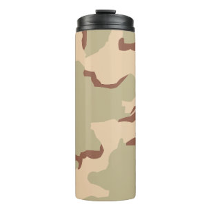 Woestijn Camo Hoes Tan Beige Khaki Army Camo Thermosbeker