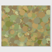 Woestijn Camouflage Cirkelpatroon Cadeaupapier (Vlak)