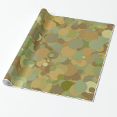 Woestijn Camouflage Cirkelpatroon Cadeaupapier (Uitgerold)