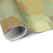 Woestijn Camouflage Cirkelpatroon Cadeaupapier (Rol Hoek)