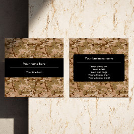 Woestijn Camouflage kiezels, militair patroon, leg Vierkante Visitekaartje