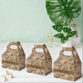 Woestijn camouflagepatroon, je naam, Personaliseer Bedankdoosjes