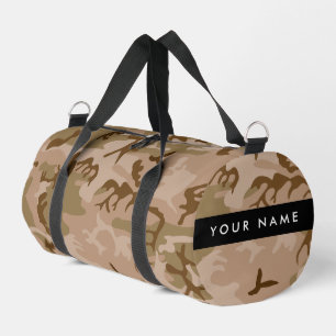 Woestijn camouflagepatroon, je naam, Personaliseer Plunjezak