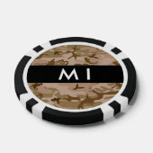 Woestijn camouflagepatroon, je naam, Personaliseer Poker Chips (Enkel)