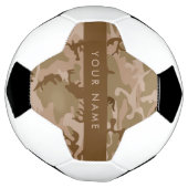 Woestijn camouflagepatroon, je naam, Personaliseer Voetbal (Gedraaid)
