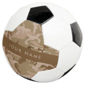 Woestijn camouflagepatroon, je naam, Personaliseer Voetbal (Drie kwart)