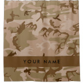 Woestijn camouflagepatroon, je naam, personalisere douchegordijn (Voorkant)