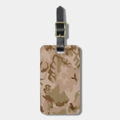 Woestijn camouflagepatroon, militair patroon, lege bagagelabel (Voorkant verticaal)
