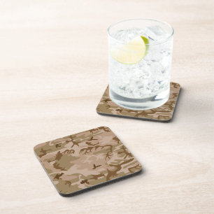 Woestijn camouflagepatroon, militair patroon, lege bier onderzetter