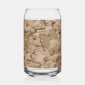 Woestijn camouflagepatroon, militair patroon, lege blikvorm glas (Voorkant)