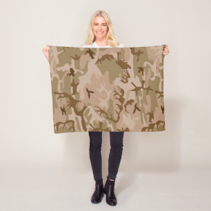 Woestijn camouflagepatroon, militair patroon, lege fleece deken
