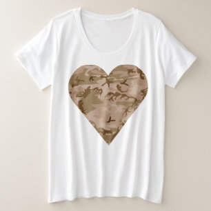 Woestijn camouflagepatroon, militair patroon, lege grote maat t-shirt