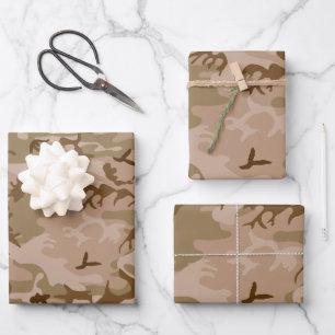 Woestijn camouflagepatroon, militair patroon, lege inpakpapier vel