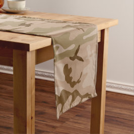 Woestijn camouflagepatroon, militair patroon, lege korte tafelloper