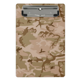 Woestijn camouflagepatroon, militair patroon, lege mini klembord