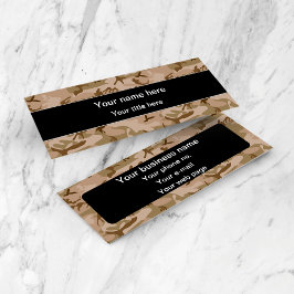 Woestijn camouflagepatroon, militair patroon, lege mini visitekaartje