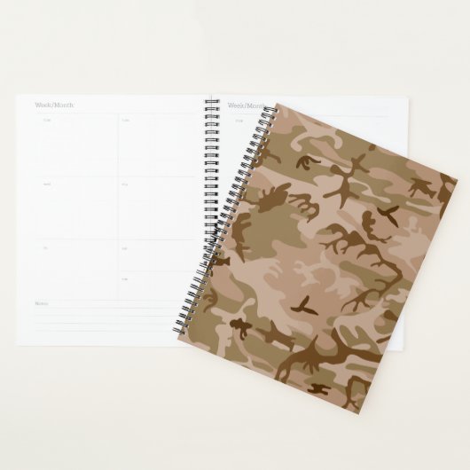 Woestijn camouflagepatroon, militair patroon, lege planner (Display)