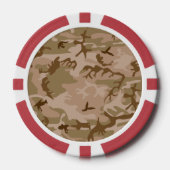 Woestijn camouflagepatroon, militair patroon, lege poker chips (Voorkant)