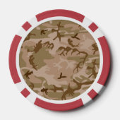 Woestijn camouflagepatroon, militair patroon, lege poker chips (Achterkant)