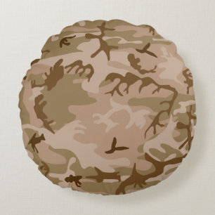 Woestijn camouflagepatroon, militair patroon, lege rond kussen
