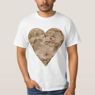 Woestijn camouflagepatroon, militair patroon, lege t-shirt