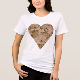 Woestijn camouflagepatroon, militair patroon, lege Tri-Blend shirt
