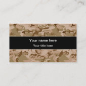 Woestijn camouflagepatroon, militair patroon, lege visitekaartje (Achterkant)