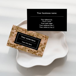 Woestijn camouflagepatroon, militair patroon, lege visitekaartje