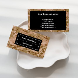 Woestijn camouflagepatroon, militair patroon, lege visitekaartje