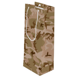 Woestijn camouflagepatroon, militair patroon, lege wijn cadeautas