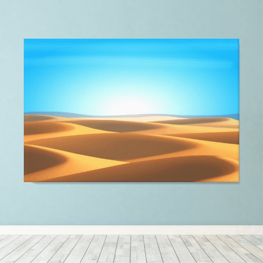woestijn canvas afdruk (Insitu (Houten vloer))