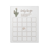 Woestijn Chic Baby Bingo Notitieblok (Linkerzijde)